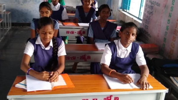 Benches and desks to school children