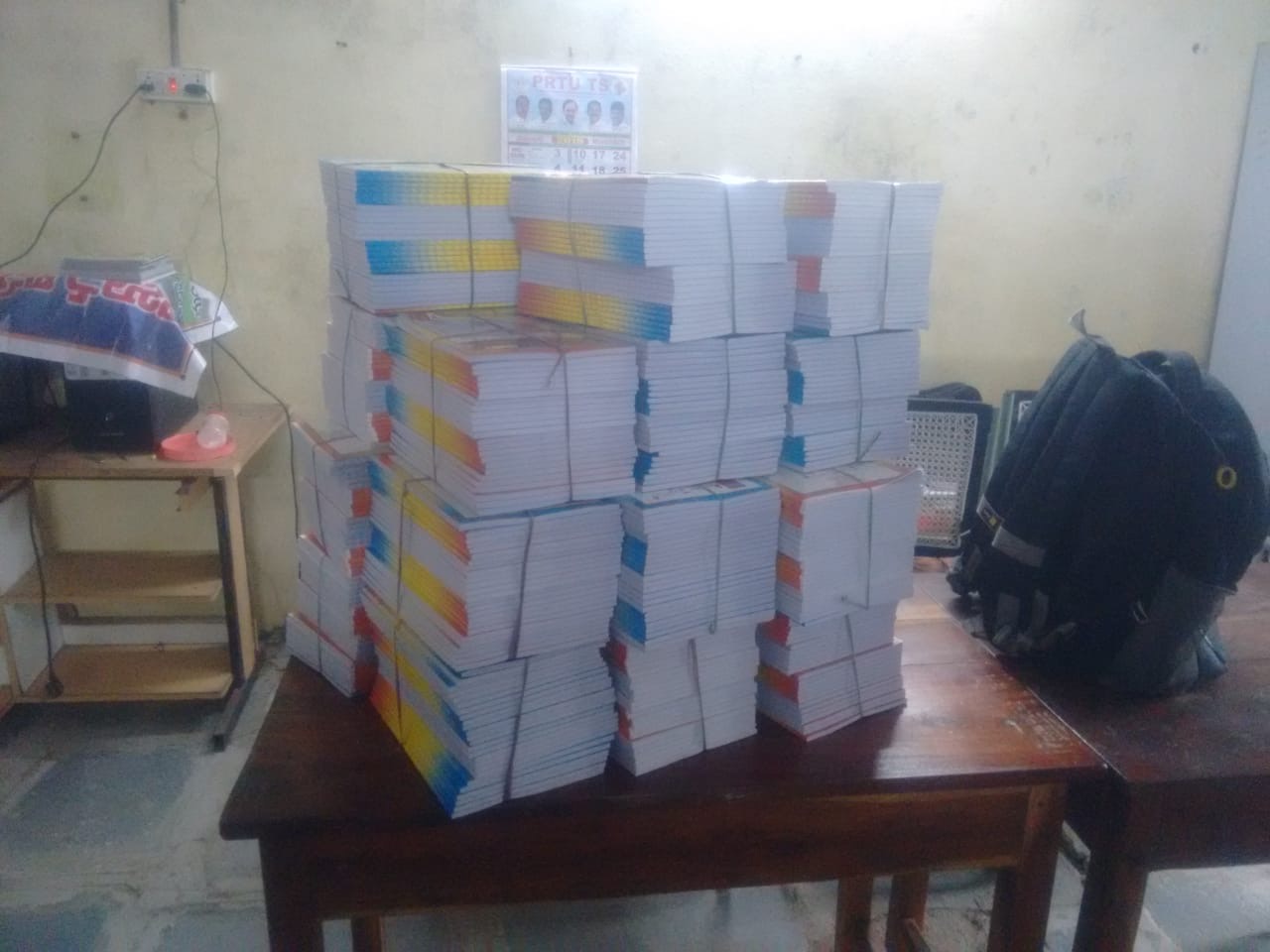 School supplies donation in Vallemkunta village NJ Campaign Asha Jyothi