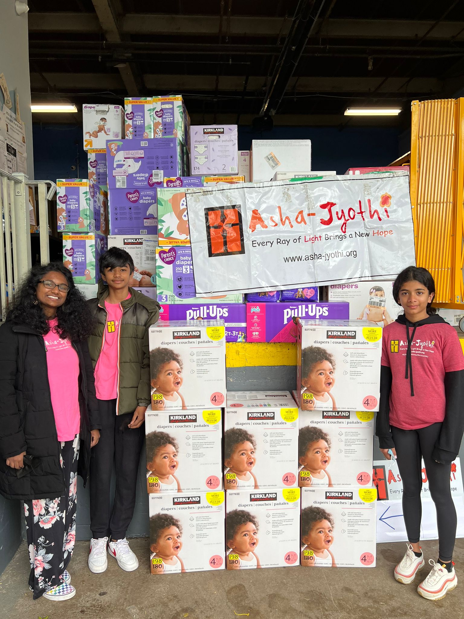 30,000 Diapers Donation Asha Jyothi