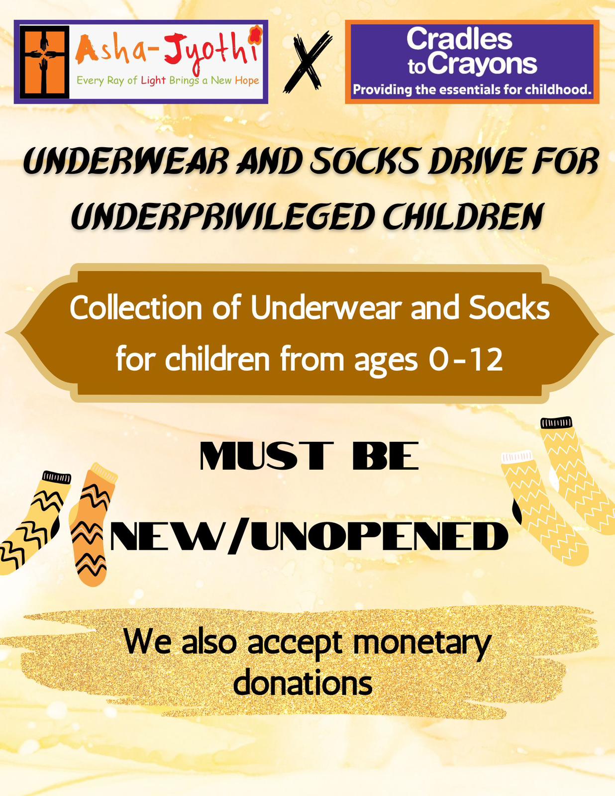 Cradles to Crayons Book and Clothes Drive Asha Jyothi